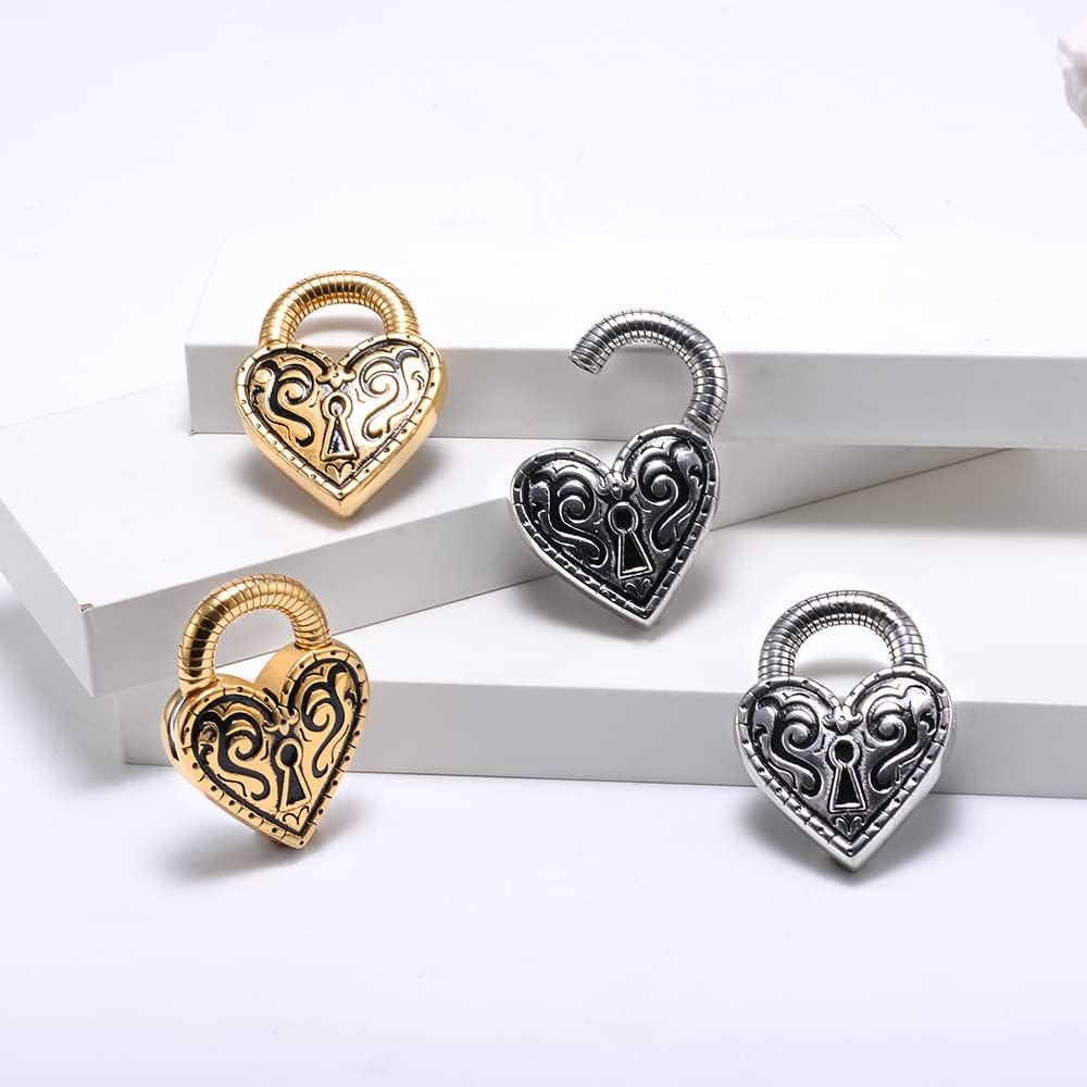 2PCS Ear Weights For Stretched Ears Heavy Weighted Gauges Stainless Steel 2g 4g Dangle Gauge For Women Men Ear Hanger Stretcher Piercings