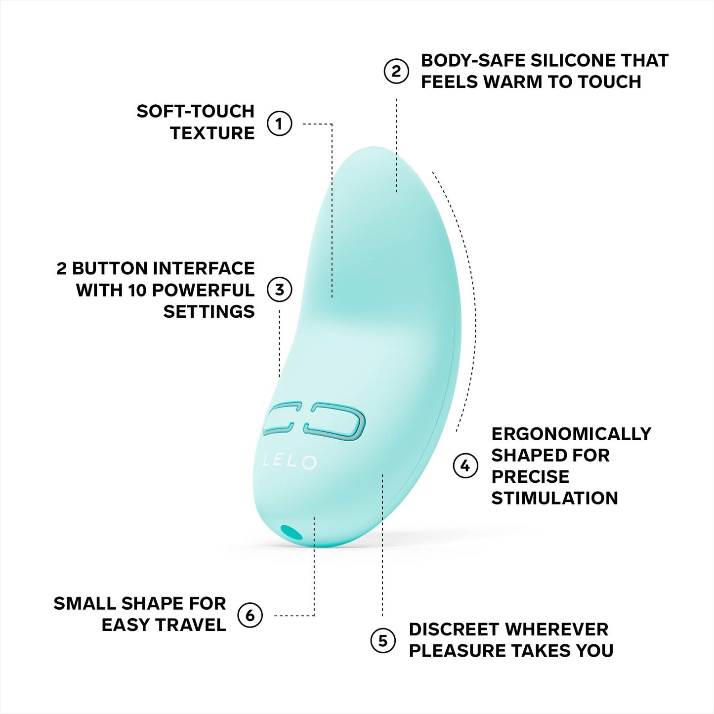 LELO Lily 3 Mini Vibrator for Women Discreet Vibrator Mini Bullet Vibrator with 10 Pleasure Settings Waterproof Vibrator Design, Dark Plum