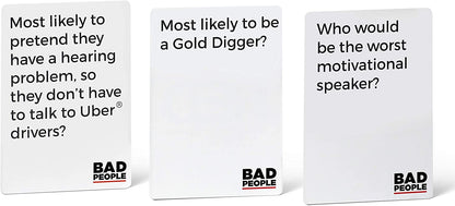 BAD PEOPLE Party Game - RED Expansion -100 New Question Cards for The Hilarious Adult Card Game for Fun Parties and Board Games Night with Your Group - Find Out What Your Friends Really Think of You