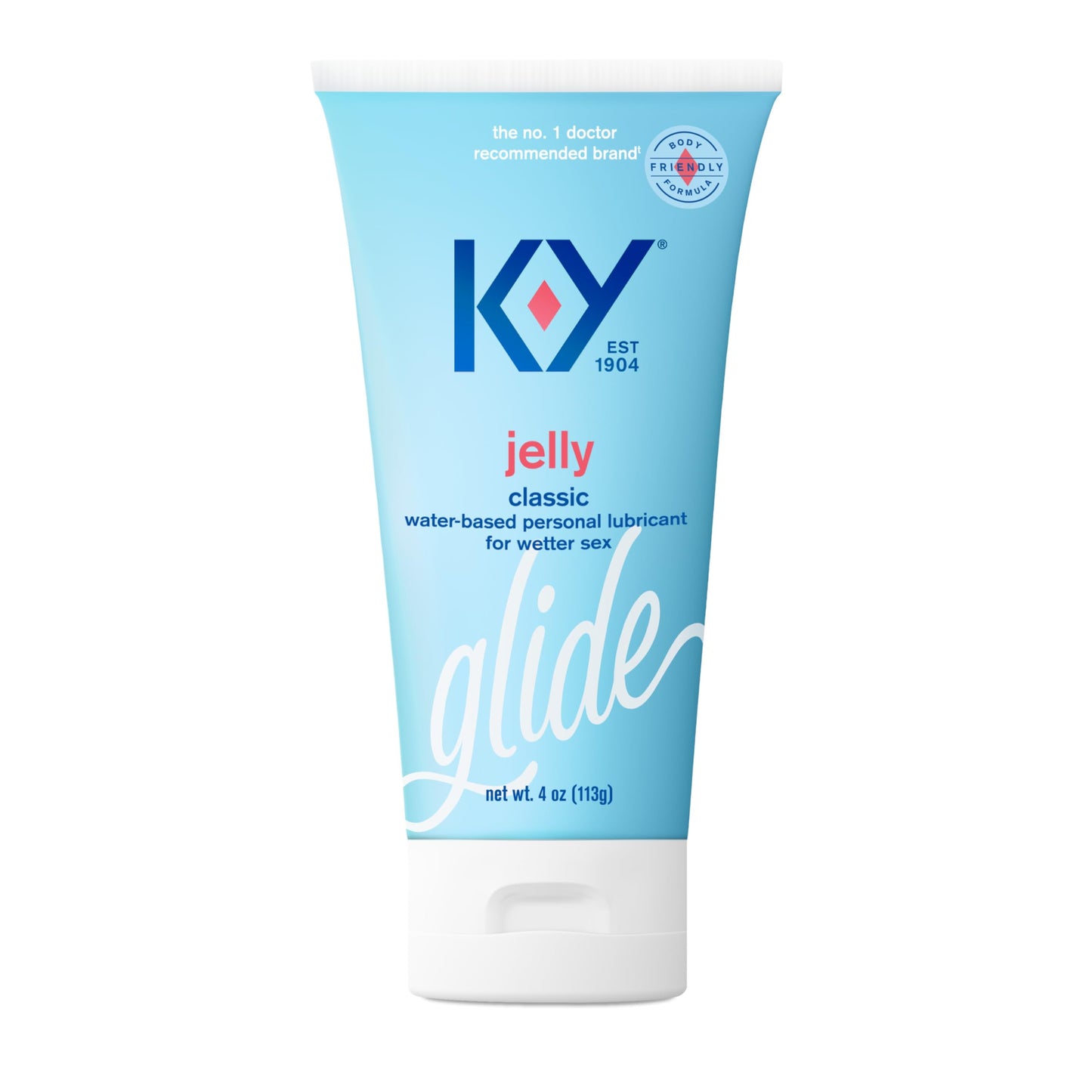 K-Y Jelly Water Based Lube For Sex, Anal Lube, Non-Greasy Water Based Personal Lubricant, pH Friendly Sex Lube Can Be Used With Sex Toys For Women & Male Sex Toys, Condom Friendly Personal Lube, 4 OZ