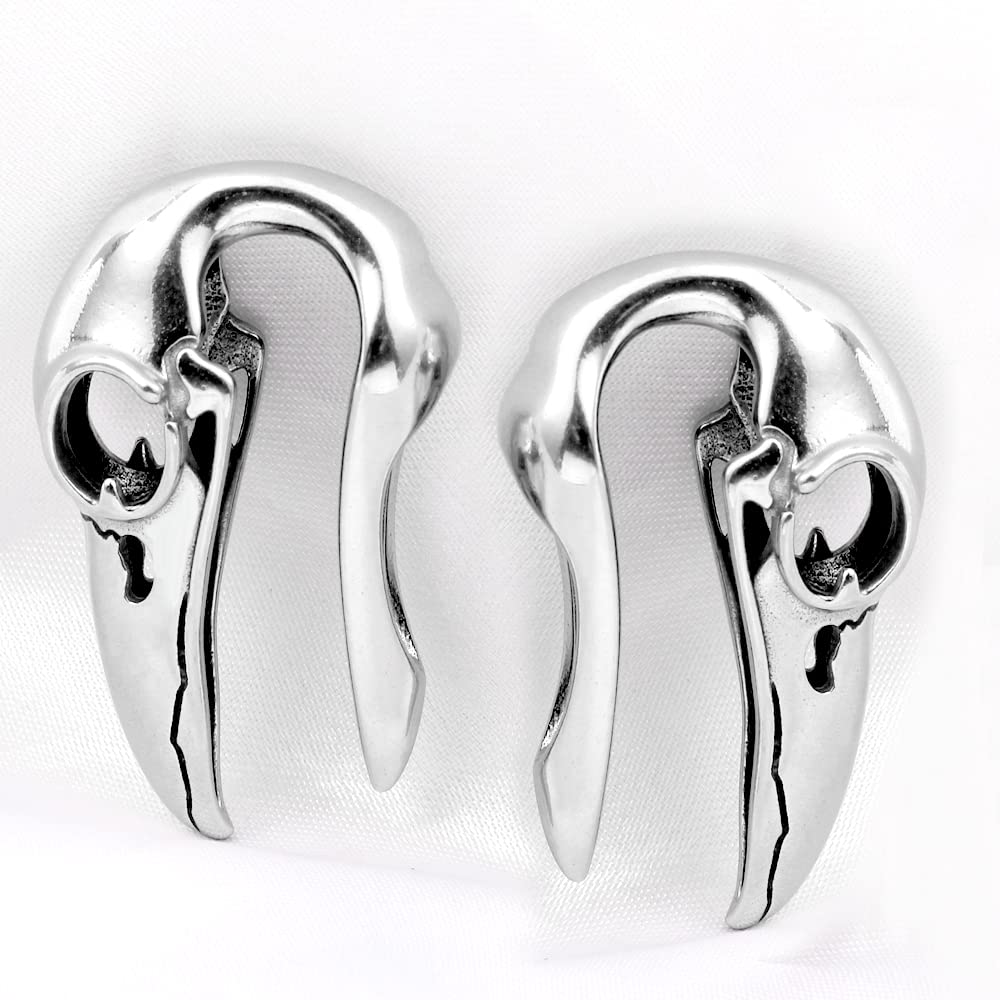 Casvort 2 PCS Hypoallergenic 316 Stainless Steel Hot 00g 2g Ear Hangers Heavy/Light Weights Saddle Weights Ear Gauges Body Jewelry Women Piercing Plugs for Lobe Pair Selling