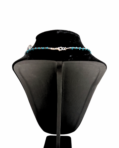 Hematite And Crystal Beaded Necklace