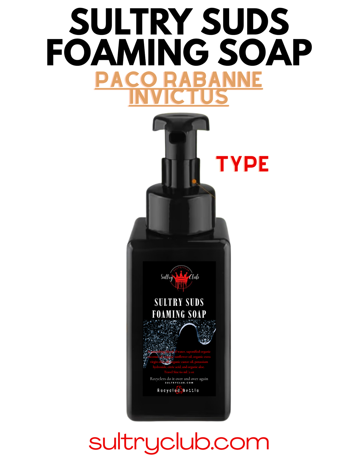 Sultry Suds™ Vegan Foaming Soap (Mahogany & Teekwood)