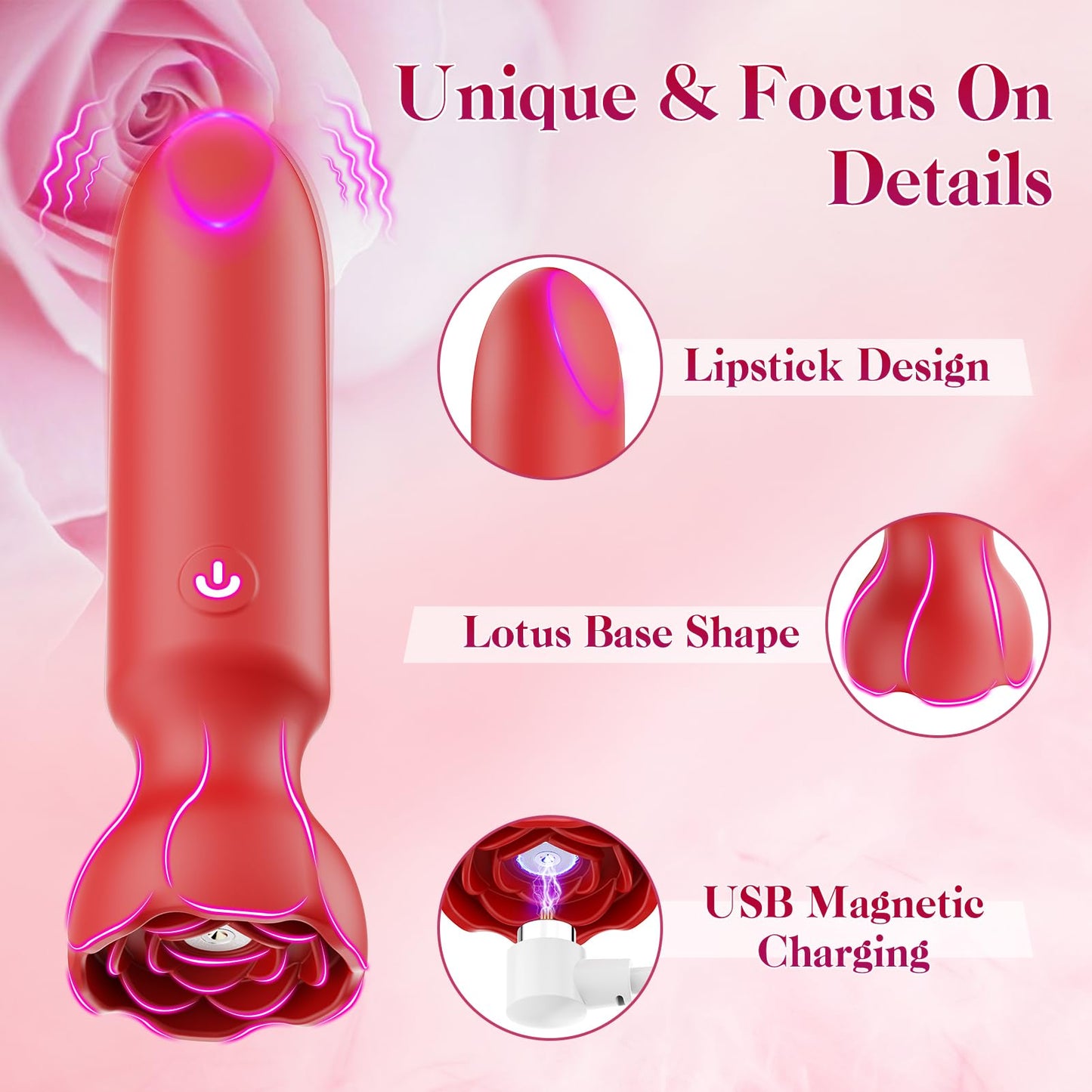 Mini Bullet Vibrator Adult Toys - Vibrators App Controlled Female Sex Toys with 9 Vibration Modes, Lipstick G Spot Dildo Clitoral Vibrator, Long Distance Discreet Vibrator for Women & Couples (Black)