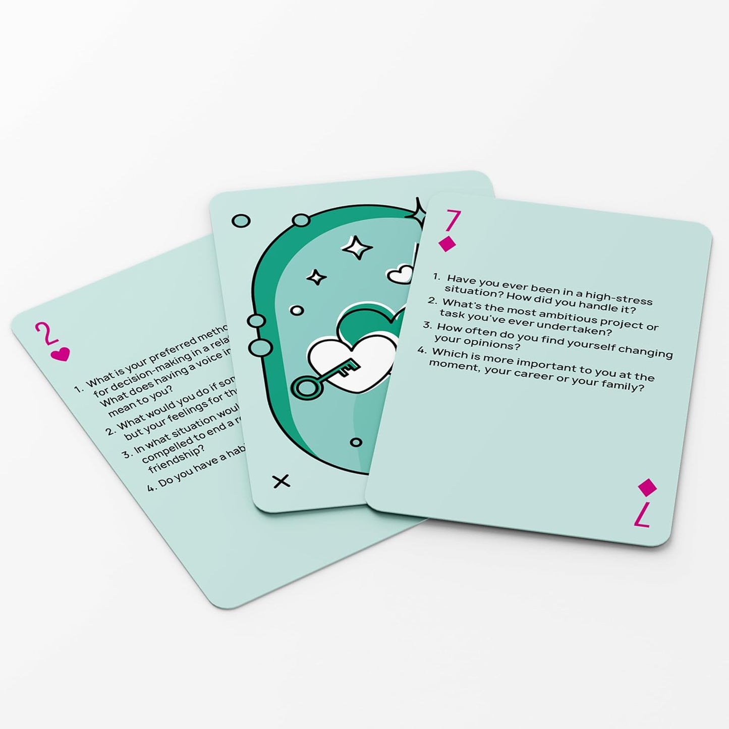 Couple Card Game for Date Nights & Travel - 54 Card and 208 Questions, Deep Talks, Interactive Poker Card Games for Adults, Friends, Couples, Men, Women, Boyfriend Gifts, Bride Gifts,Valentine's Gift