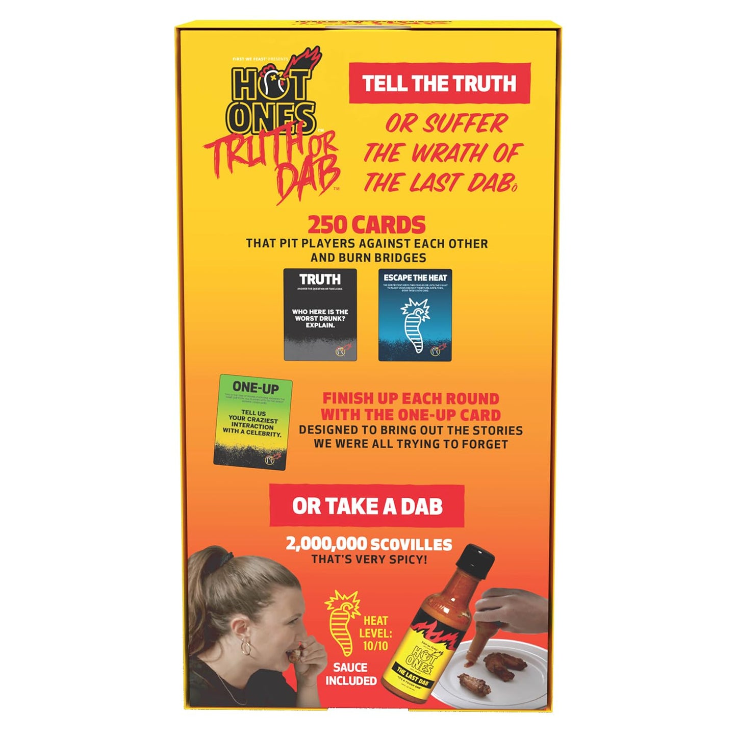 Wilder Hot Ones Roulette – Hot Sauce Included – A Push Your Luck Party Game