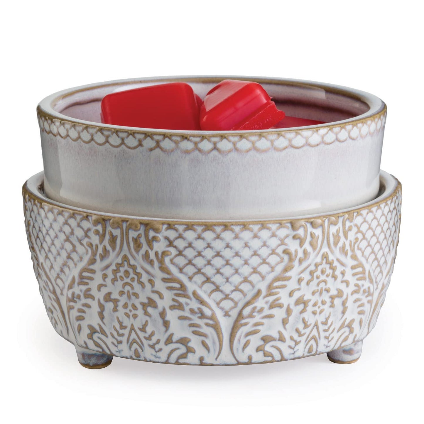 Candle Warmers Etc 2-In-1 Candle and Fragrance Wax Melt Warmer For Warming Scented Candles or Wax Melts and Tarts With To Freshen Room, Slate