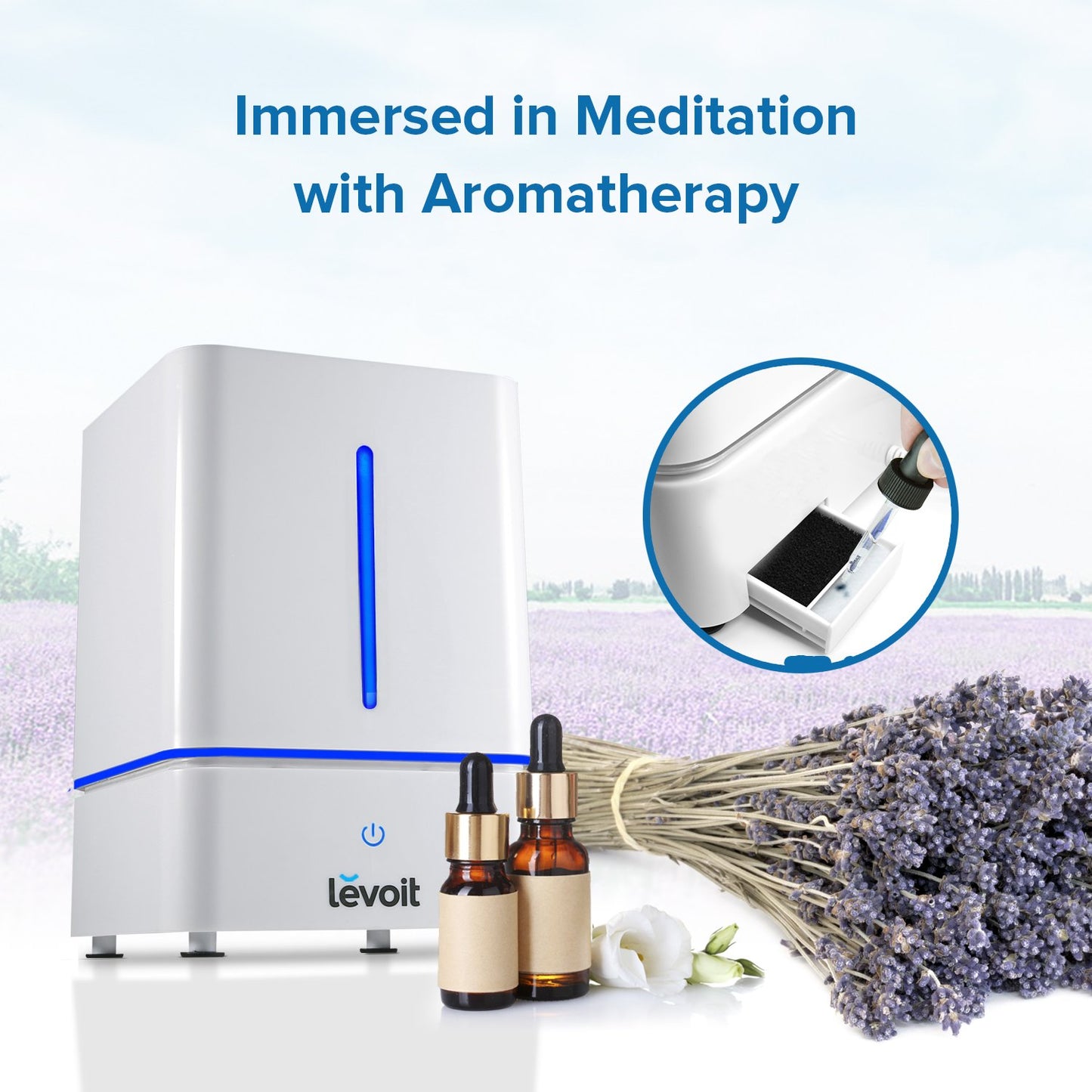 LEVOIT Humidifiers for Bedroom, Quiet (3L Water Tank) Cool Mist Top Fill Essential Oil Diffuser with 25Watt for Home Large Room, 360° Nozzle, Rapid Ultrasonic Humidification for Baby Nursery and Plant