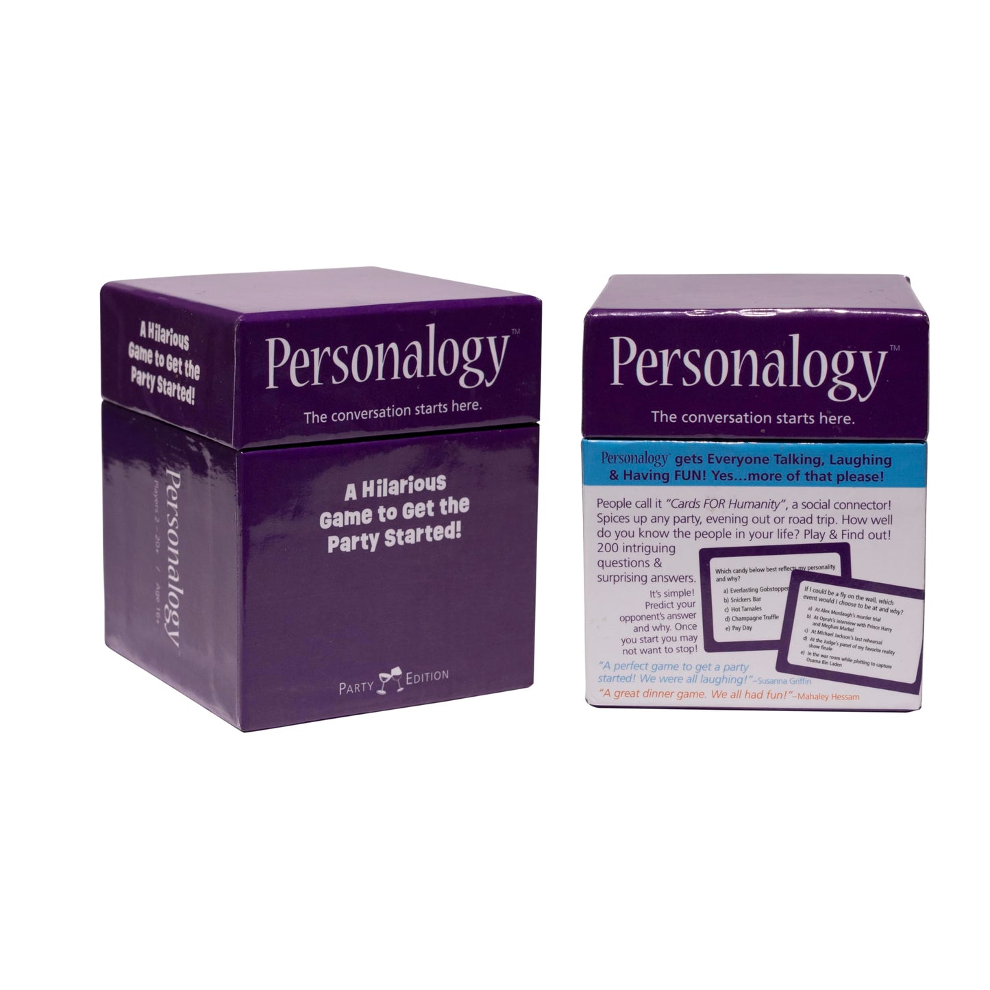 Personalogy™ Party Game - Hilarious Conversation Starter Card Game, Ages 16+, Perfect for Stocking Stuffer, Christmas, Hanukkah Gift, New Year’s Eve, Parties & Travel, 200 Fun Cards