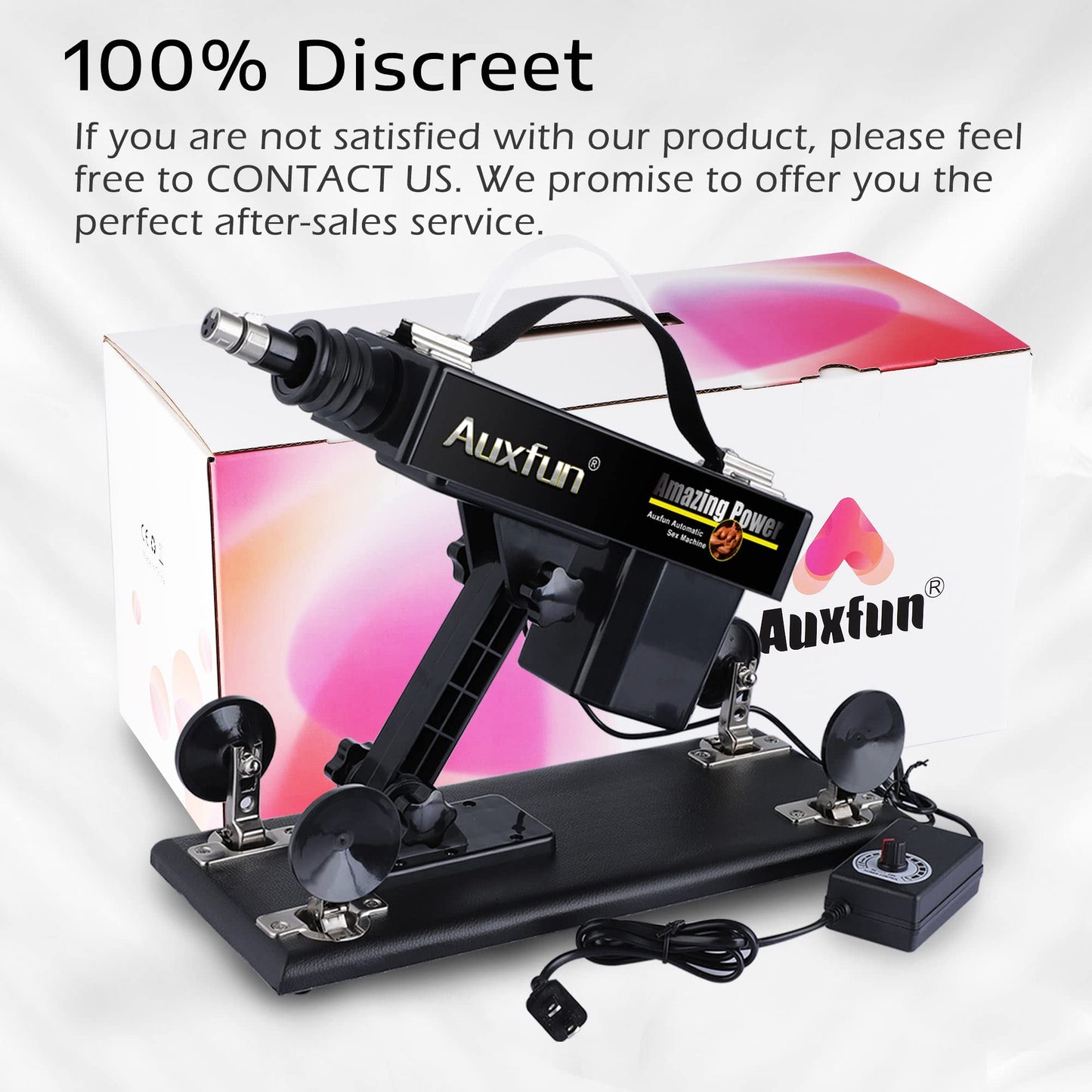 AUXFUN Sex Machine Guns, Automatic Machine Adult Sex Toys Adjustable 3 XLR Connector Love Machine with 8 Attachments for Men Women and Couples