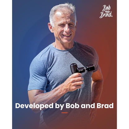 BOB AND BRAD Q2 Mini Massage Gun, Pocket-Sized Deep Tissue Massager Gun, Portable Percussion Muscle Massager Gun, Ultra Small & Quiet Muscle Massage Gun with Carry Case, FSA and HSA Eligible -Black