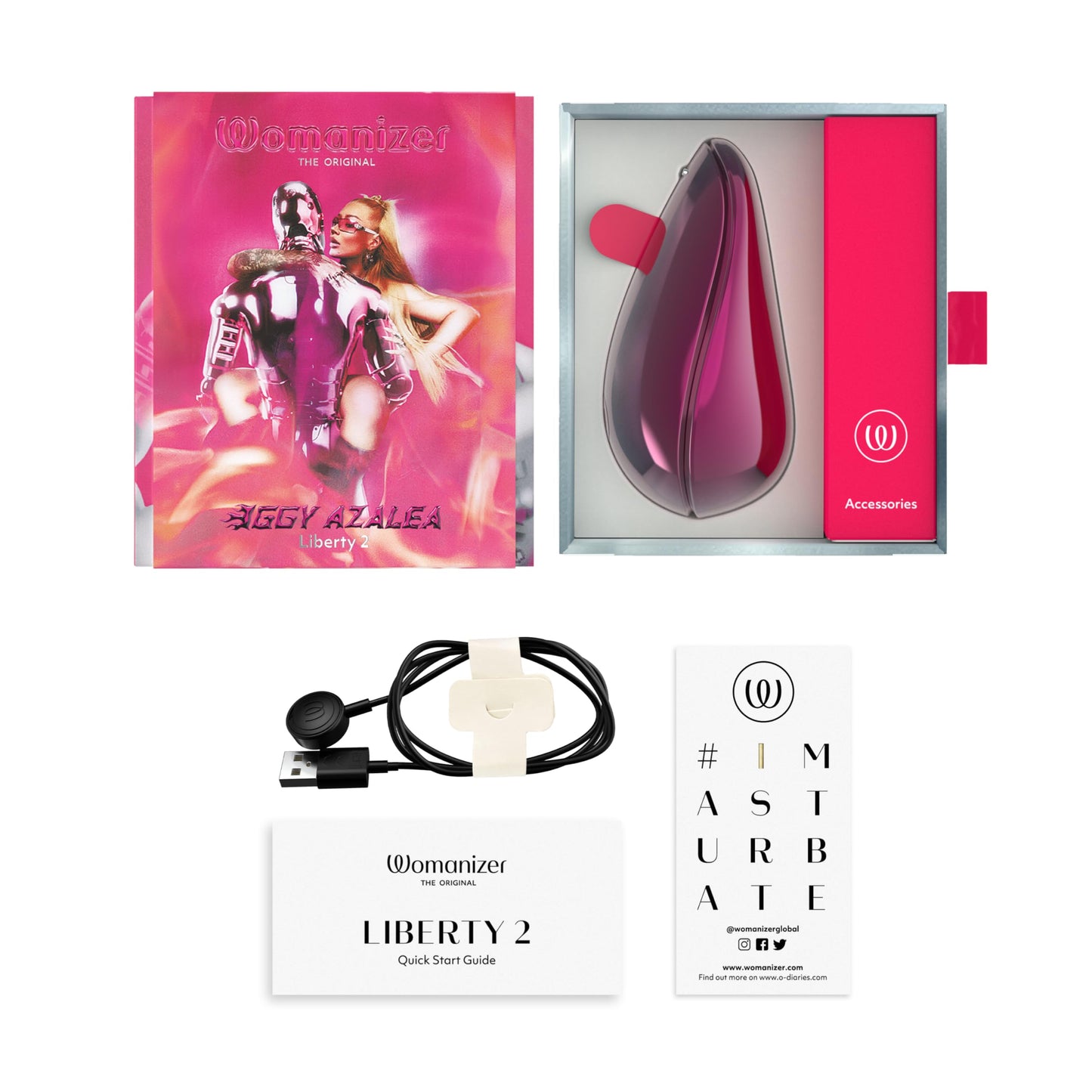 Womanizer Liberty 2 Pleasure Air Clit Sucker | Clitoral Stimulator | Sucking Vibrator for Women & Couples | Clitoris Suction Sexual Pleasure Device | Adult Sex Toys for Woman | Use Lube | Purple