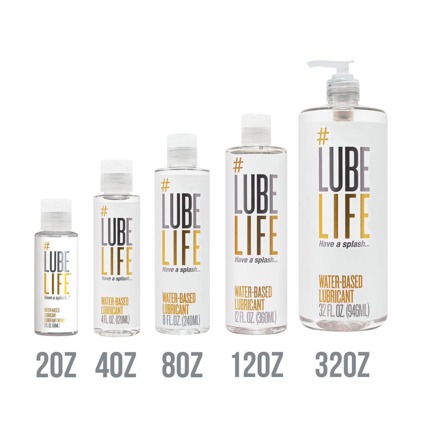 Lube Life Water-Based Personal Lubricant, Lube for Men, Women and Couples, Non-Staining, 8 Fl Oz