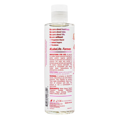 Lube Life Water-Based Strawberry Flavored Lubricant, Personal Lube for Men, Women and Couples, Made Without Added Sugar, 8 Fl Oz