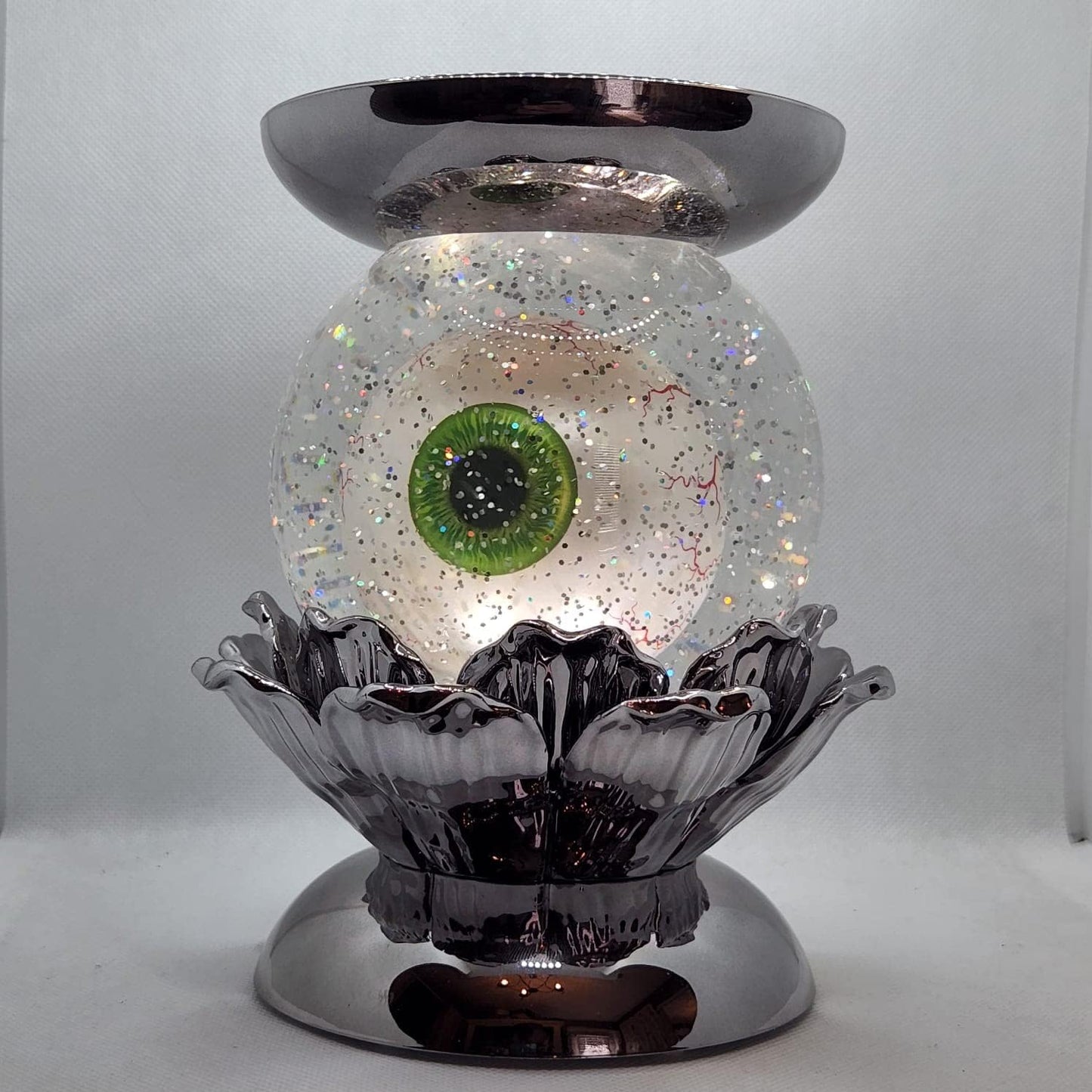 Halloween Candle Holder Compatible with Bath & Body Works and White Barn 3-Wick Candles - Select Your Favorite! (Candle NOT Included) - Water Globe Eye Pedestal