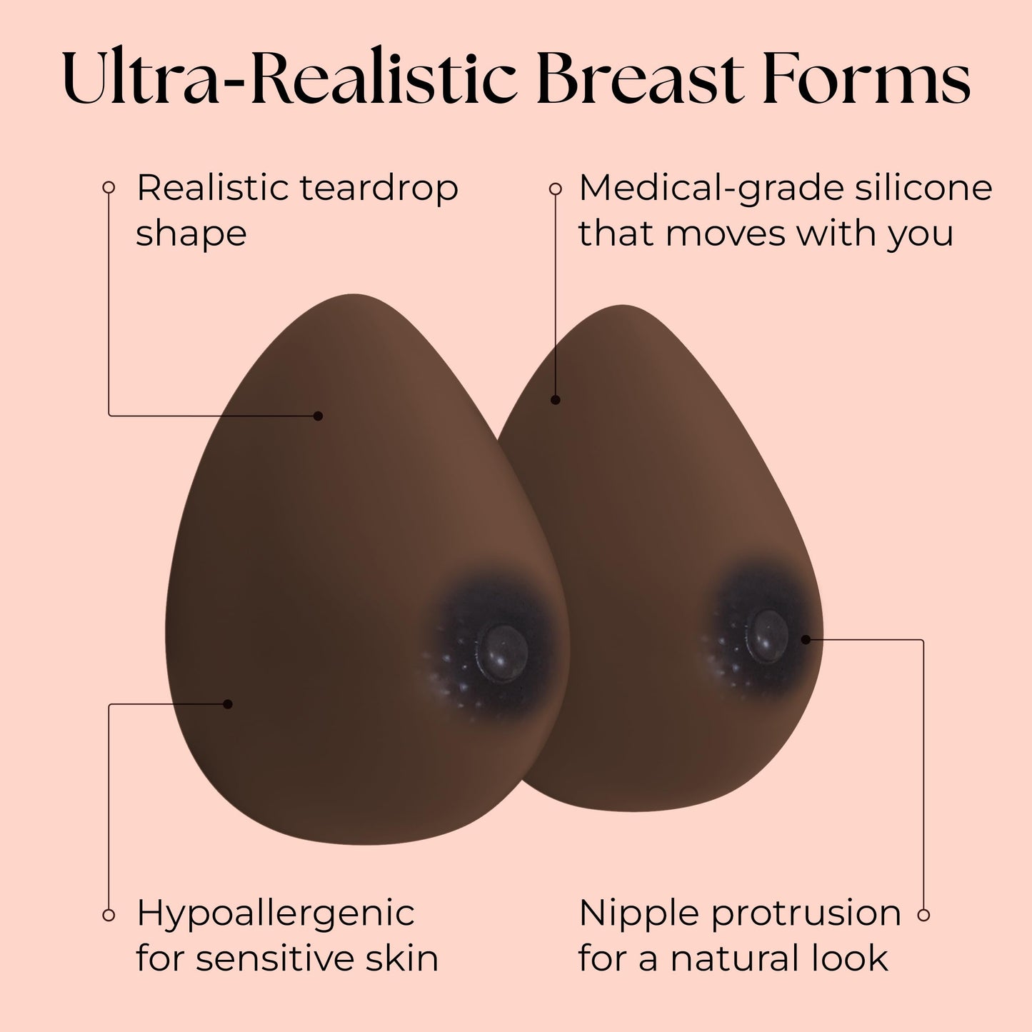 Silicone Breast Forms | Prosthetic Breast for Transgender, Mastectomy, Crossdressers| Fake Boobs, Fake Breasts