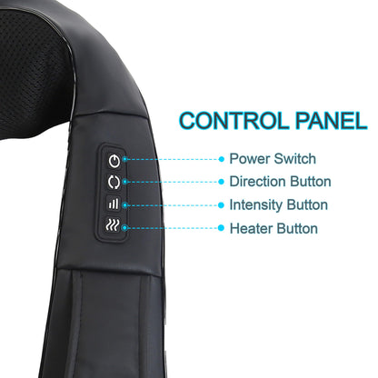 InvoSpa Shiatsu Neck and Back Massager with Heat - Deep Kneading Pillow for Massage - Electric Full Body Massager