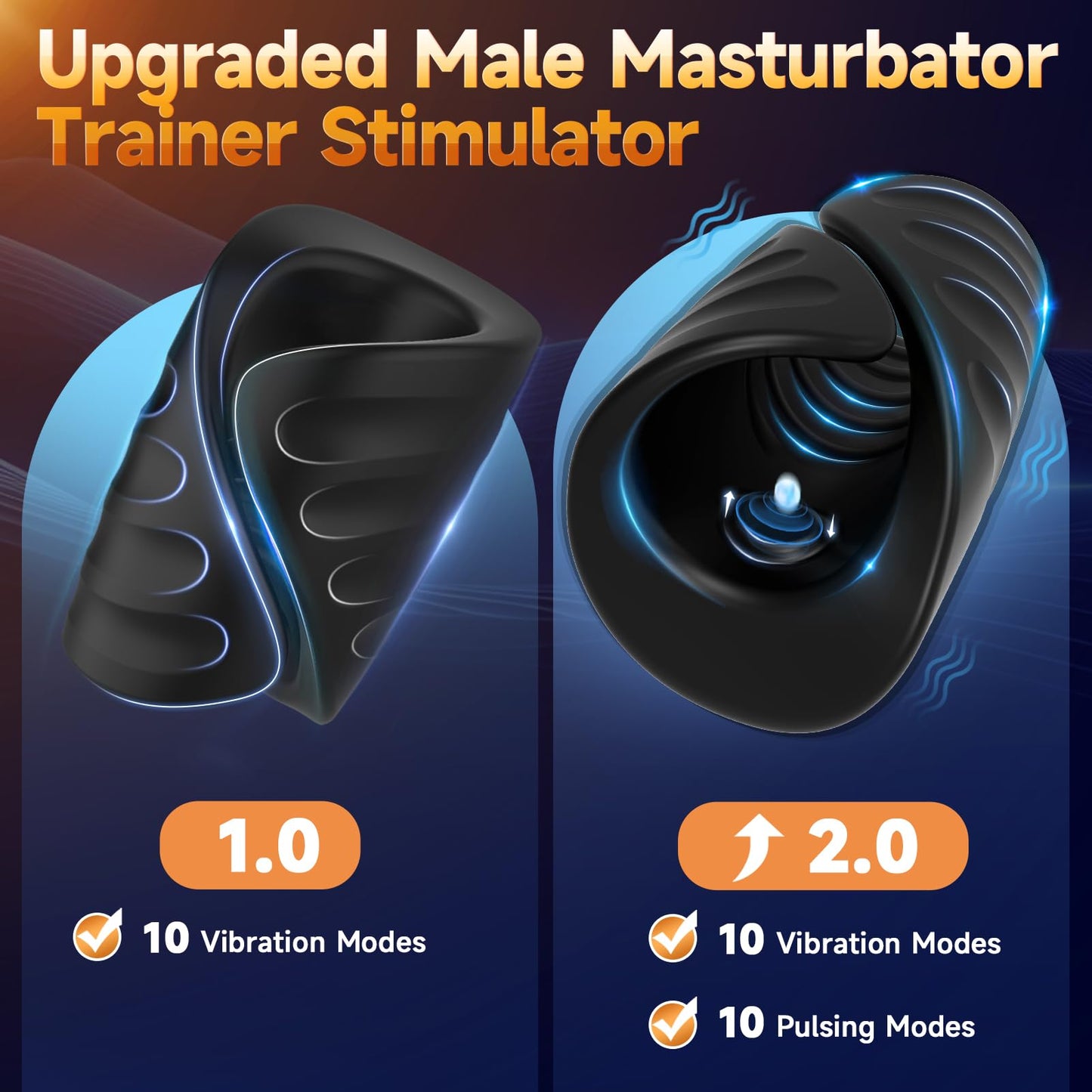 Male Sex Toys for Men - Male Masturbator Penis Training Vibrator with APP Control, Vibrating Sex Toy Strokers Glans Trainer Stimulator, Mens Sex Machine Masturbators Adult Sex Toys & Games