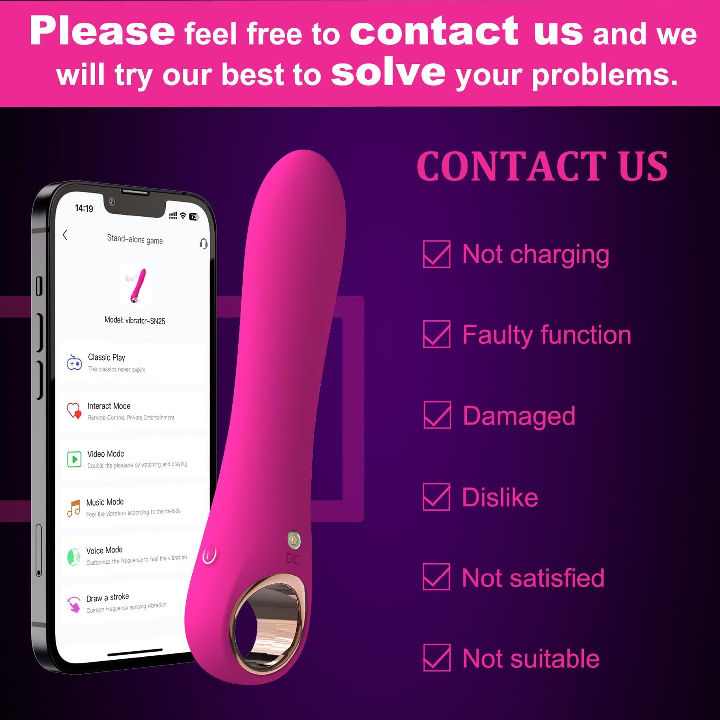 G Spot Bullet Vibrators for Women, Tuitionua Rose Vibrator with 10 Vibrations, Silicone Dildo Clitoris Vagina Anal Vibrating Machine, Adult Female Sex Toys(Purple)