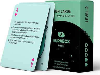 Couple Card Game for Date Nights & Travel - 54 Card and 208 Questions, Deep Talks, Interactive Poker Card Games for Adults, Friends, Couples, Men, Women, Boyfriend Gifts, Bride Gifts,Valentine's Gift