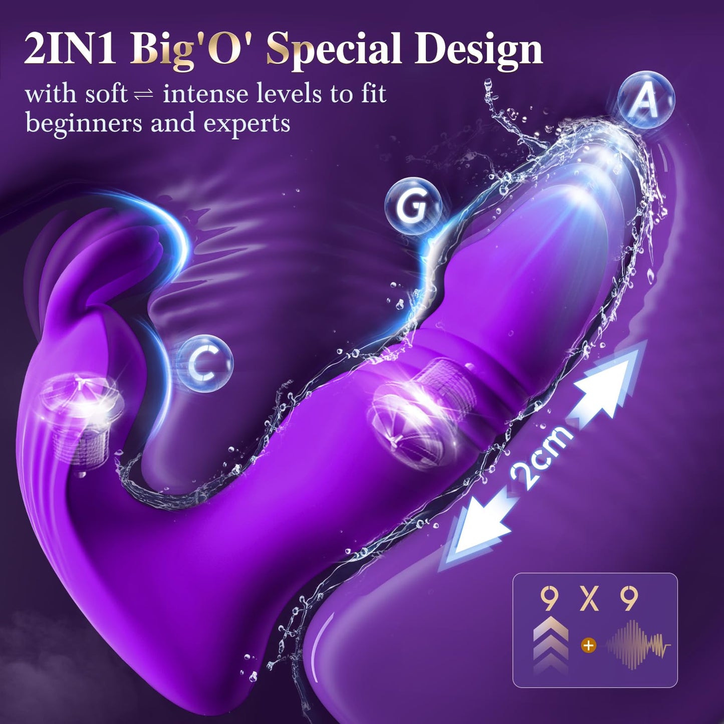 Vibrating Dildos for Women Sex Toy - 3IN1 App Wearable Remote Vibrator Rose Sex Toy, Sex Pleasure Tools for Women with 9 Rabbit Clit Vibrator & 9 Thrusting Dildos Anal Toys G Spot Vibrator Sex Swing