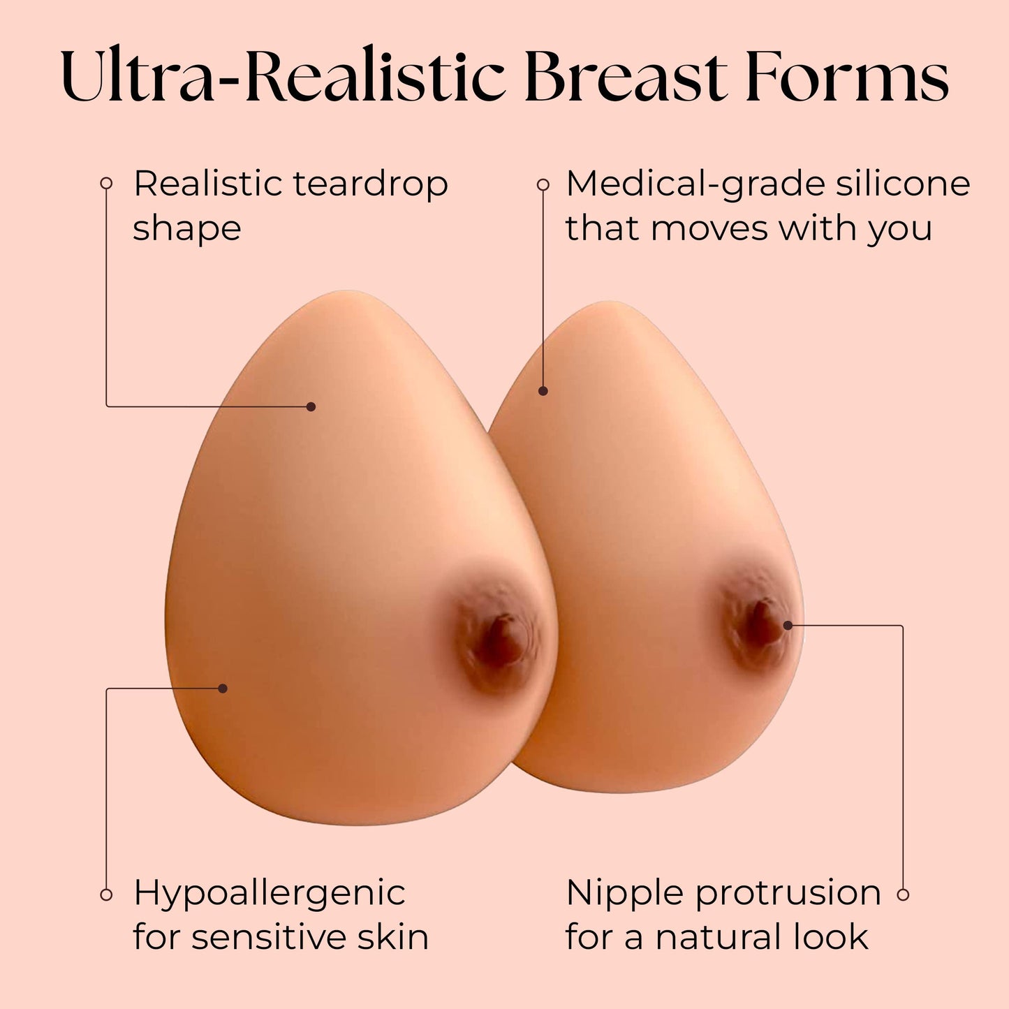 Silicone Breast Forms | Prosthetic Breast for Transgender, Mastectomy, Crossdressers| Fake Boobs, Fake Breasts