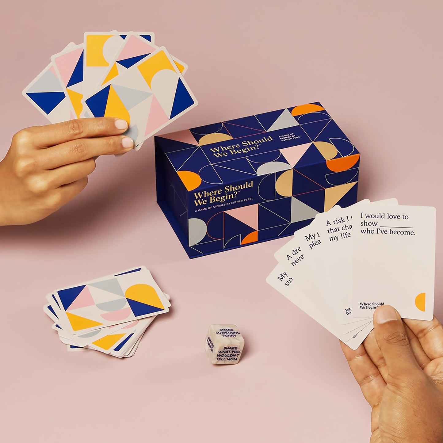 ESTHER PEREL Where Should We Begin Game of Stories - Conversation Cards for Couples, Friends, & Co-Workers - Interactive Couples Game w/ 200 Prompt Cards - 2-6 Player Card Games for Couples