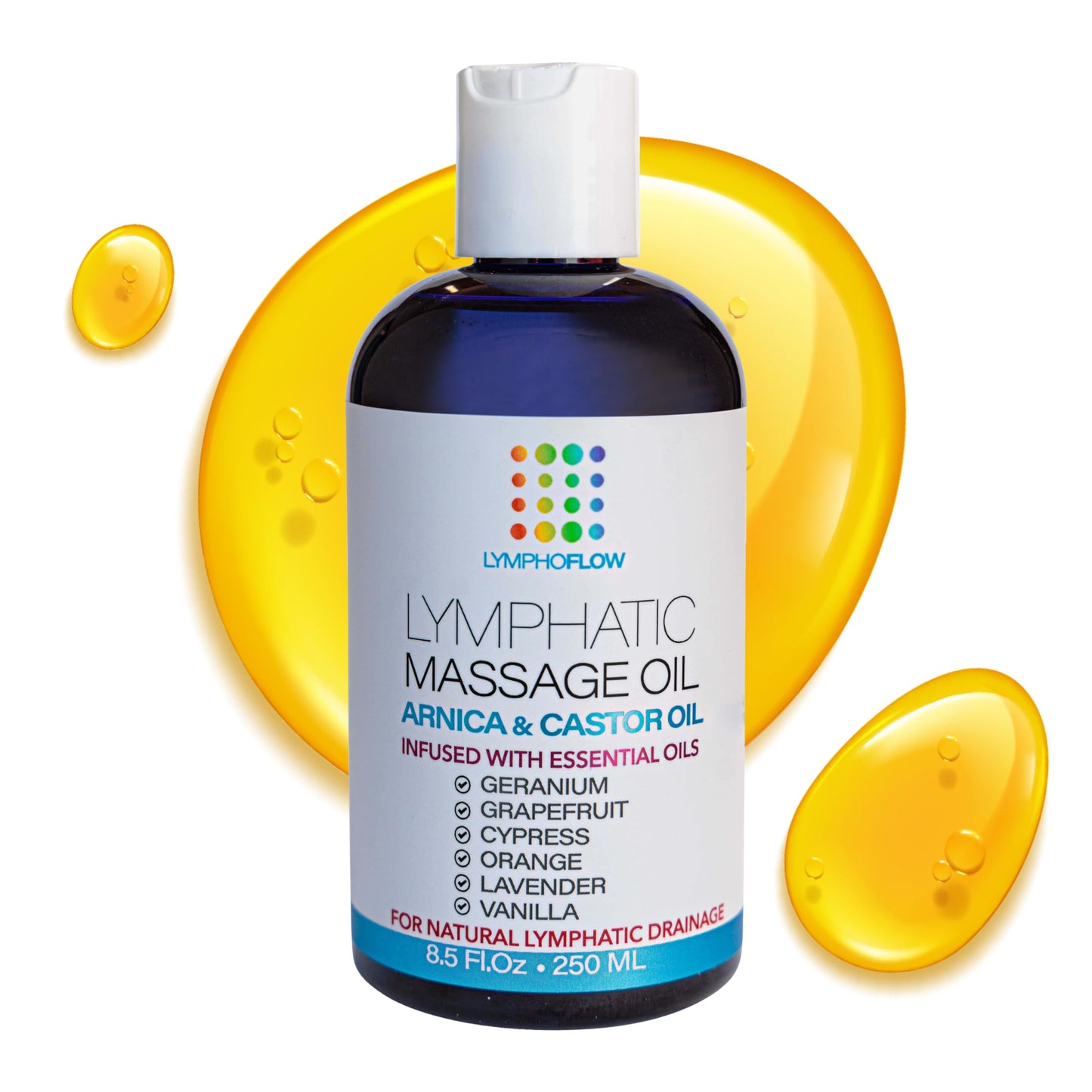 Lymphatic Drainage Massage Oil with Arnica Oil & Coconut for Post Surgery Recovery & Lymphatic Drainage Massager, Liposuction, 360 Lipo, BBL, After Tummy Tuck Surgery Items, Fibrosis Treatment, 8.5 Oz