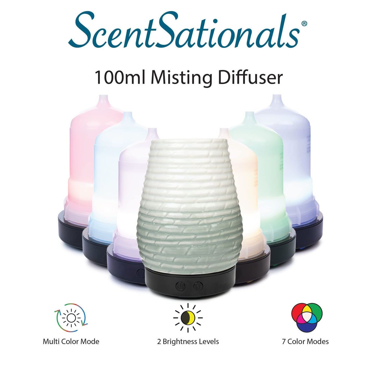 Scentsationals Eclectic Diffuser Collection 100ML - Scented Essential Oil Diffuser - Classic Aromatherapy Scent User - Electric Fragrance Home Air Freshener Decor for Office Desk and Home (Country)