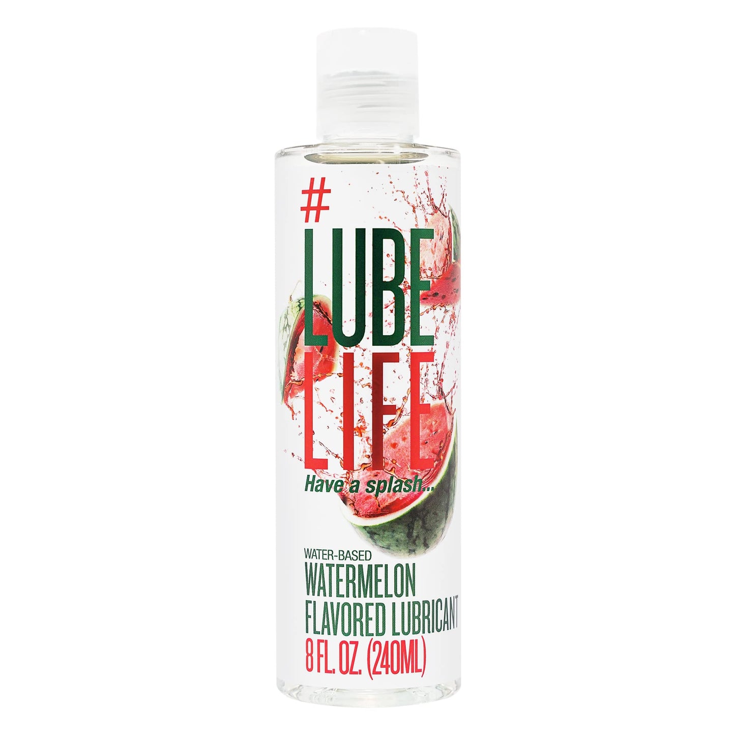 Lube Life Water-Based Strawberry Flavored Lubricant, Personal Lube for Men, Women and Couples, Made Without Added Sugar, 8 Fl Oz