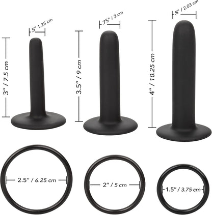 CalExotics Boundless Silicone Pegging Kit with Adjustable Strap On Harness - SE-2700-75-3 Black
