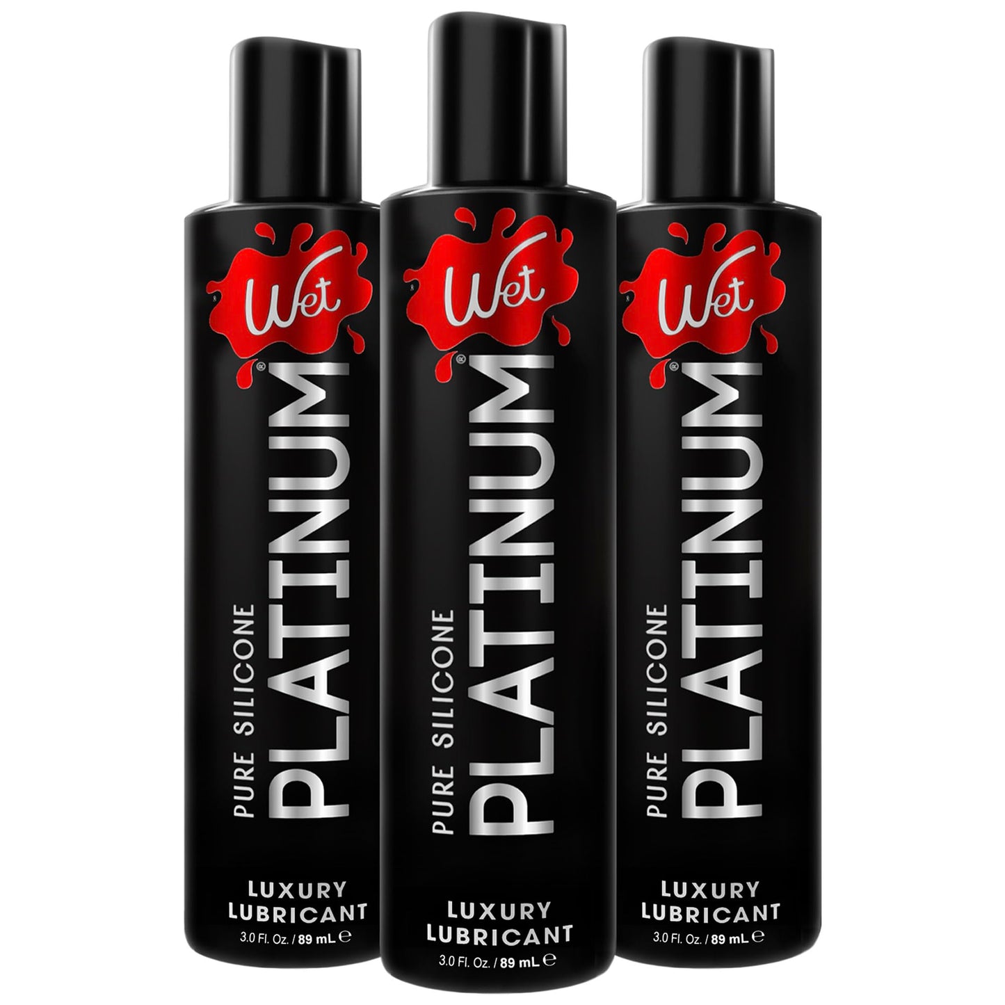 Wet Platinum Silicone-Based Lube for Men, Women & Couples, 4.2 Fl Oz - Ultra Long-Lasting & Water-Resistant Premium Personal Lubricant - Safe to Use with Latex Condoms - Non-Sticky & Hypoallergenic