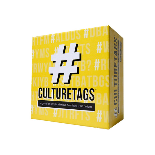 Culture Tags-Card Game for People Who Love Hashtags + Culture, Party Game Set, Gift for Family Fun or Virtual Play, Ages 13+ Years, CB Games