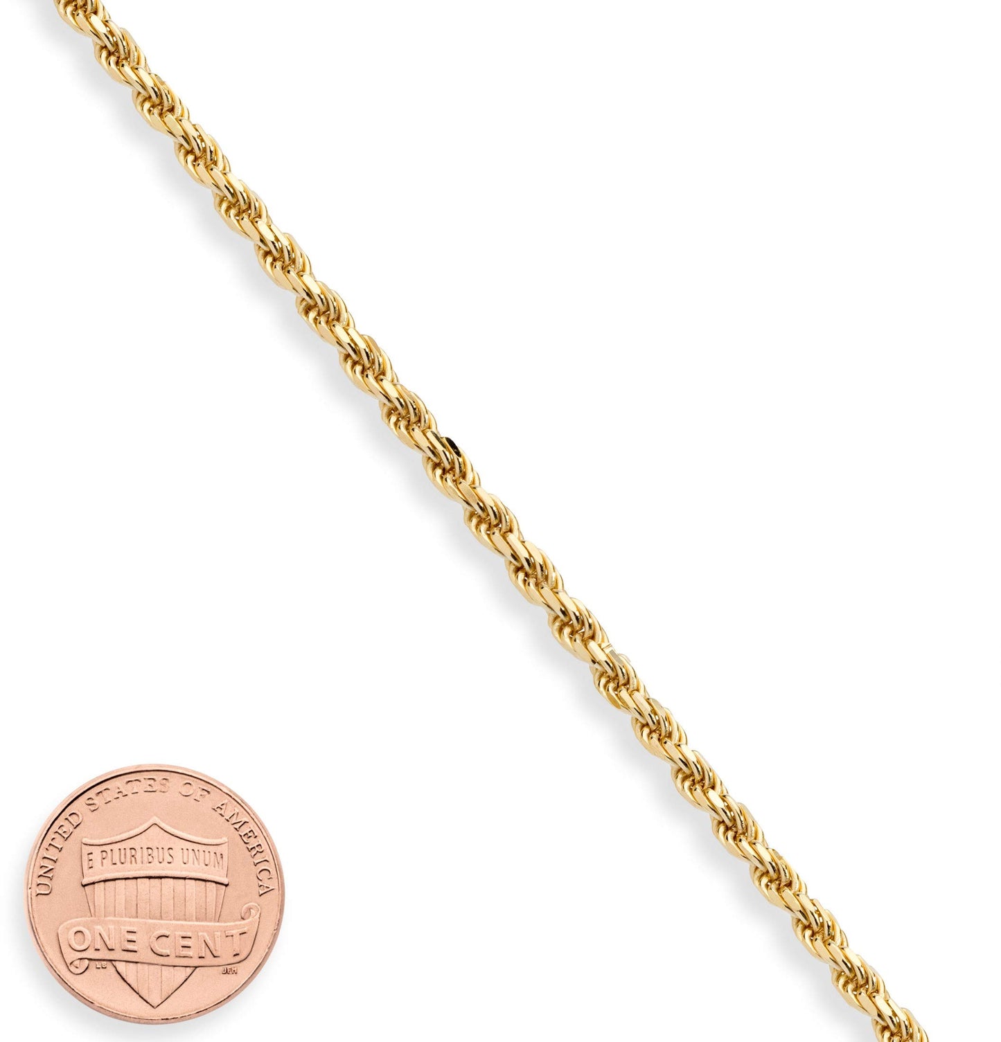 Miabella 18K Gold Over Sterling Silver Italian 2mm, 3mm Diamond-Cut Braided Rope Chain Bracelet for Men Women, Solid 925 Made in Italy