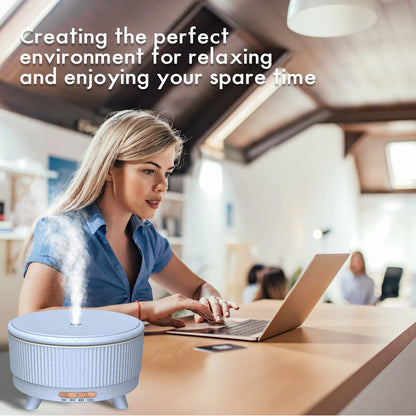 Diffusers for Essential Oils Large Room, 500ml Aromatherapy Oil Diffuser Cool Mist Humidifier with Remote Control,7 Colors Lights & 3 Mist Mode Waterless Auto Off for Women Office Home Black
