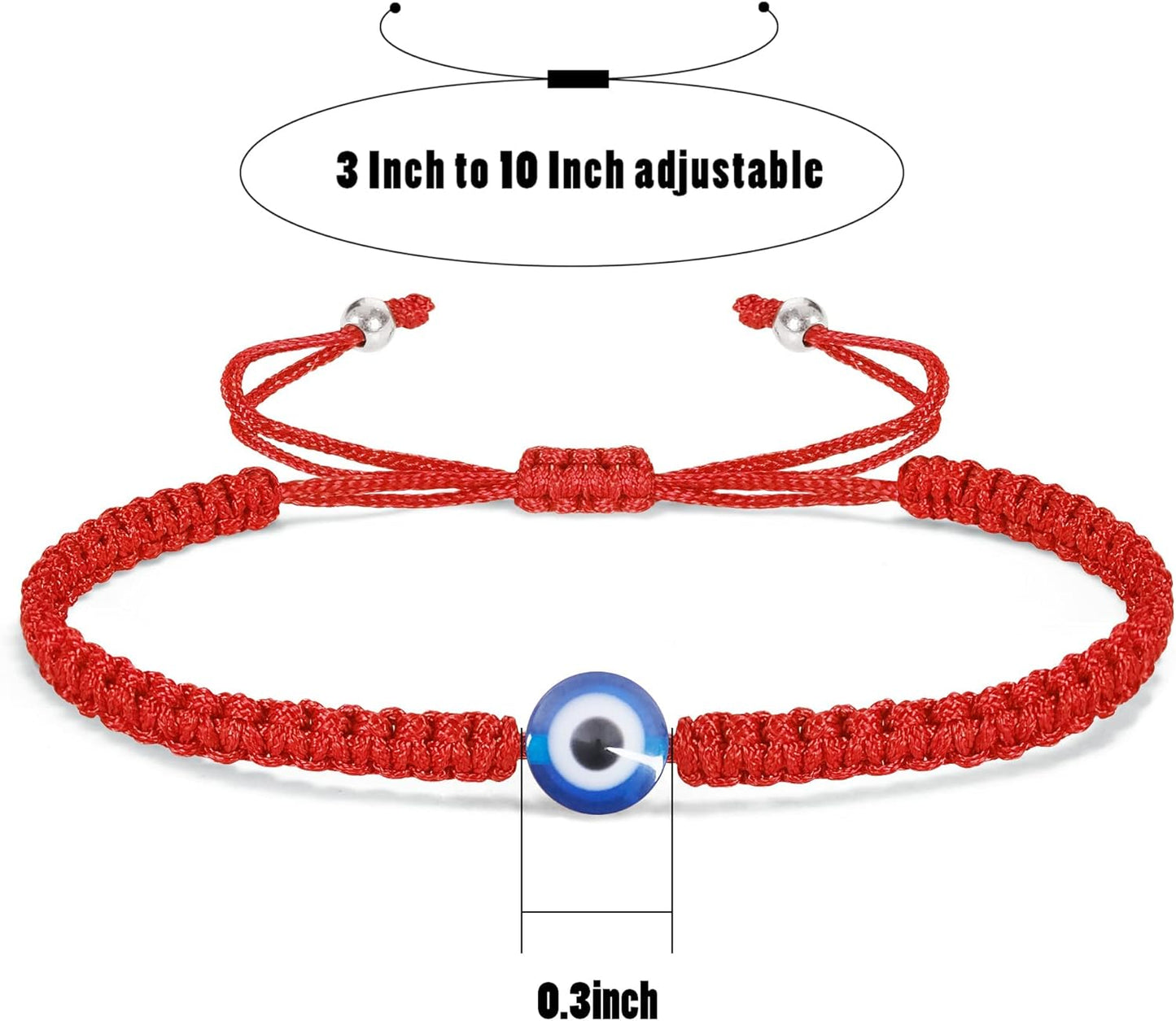 Natural Stone Agate Elastic Evil Eye Bracelet Kit with Charms Adjustable for Men Boyfriend for Gift Boys Stretch Bracelet for son Gifts 6mm