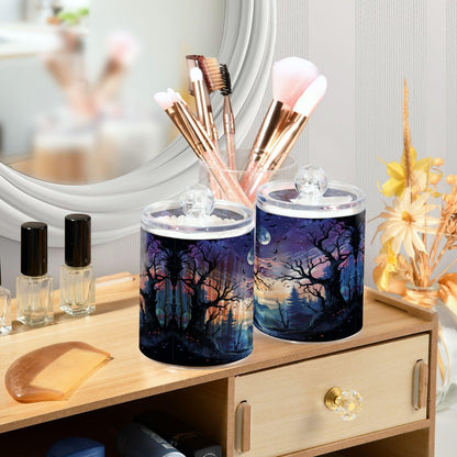 Halloween Skull 2PC Airtight Transparent Plastic Storage Jar, Food Storage Container Glass, Can Store Candy, Salt, Coffee Beans, With lid, Easy To Use