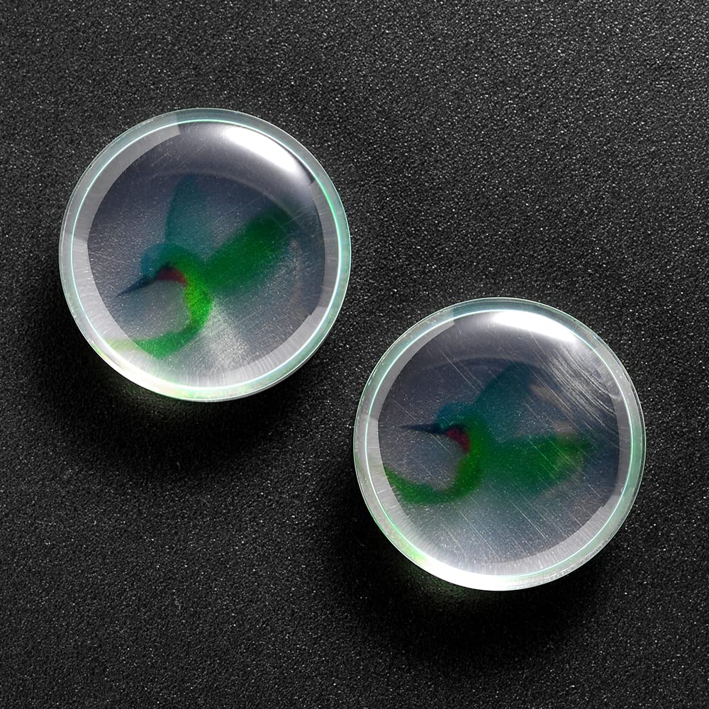 2 PCS Resin Acrylic Transparent Screw Tunnels Ear Expander Stretcher Piercing Ear Gauges