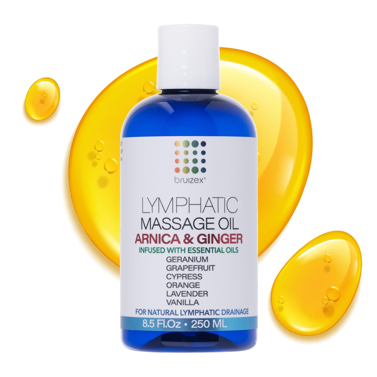 Lymphatic Drainage Massage Oil with Arnica Oil & Coconut for Post Surgery Recovery & Lymphatic Drainage Massager, Liposuction, 360 Lipo, BBL, After Tummy Tuck Surgery Items, Fibrosis Treatment, 8.5 Oz