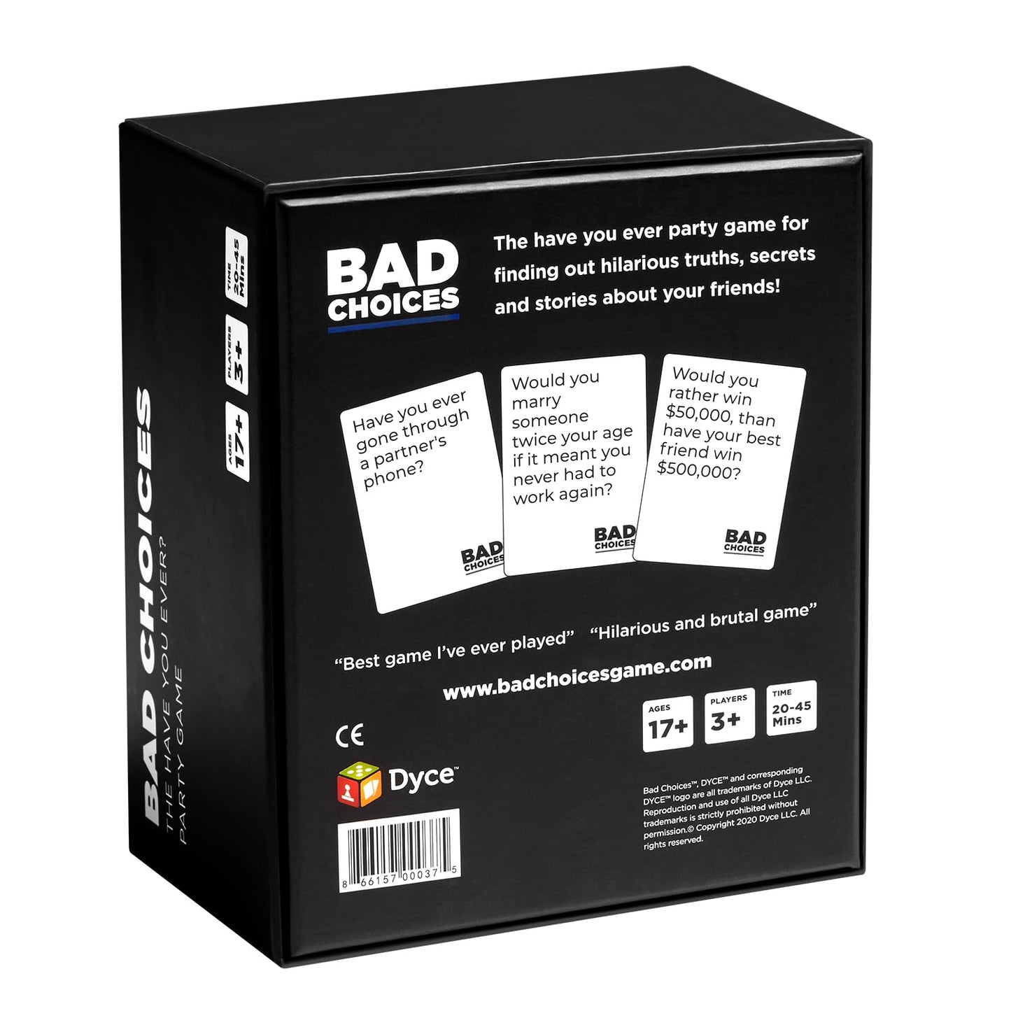 BAD CHOICES Party Game - The Have You Ever? Game - Hilarious Adult Card Game for Fun Parties and Board Games Night with Your Friends