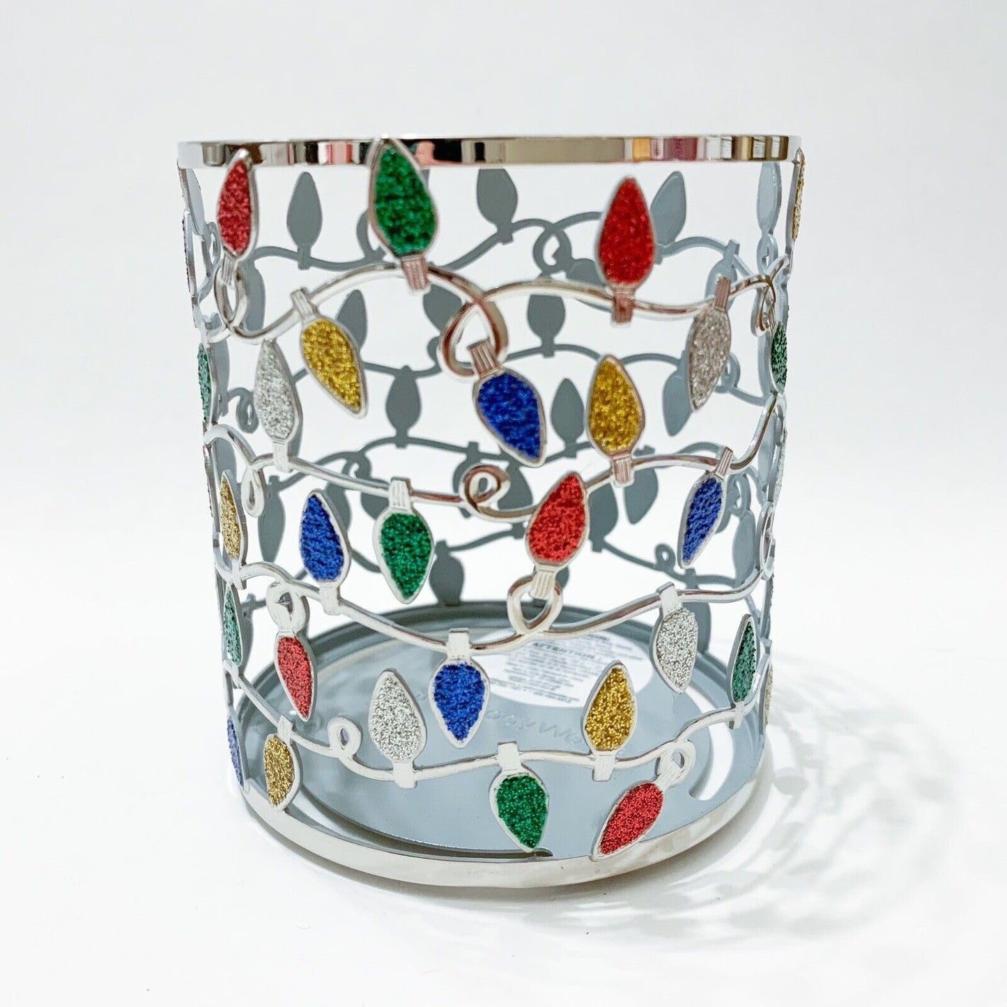 Bath Body Works Single Wick Candle Holder Sleeve Holiday Lights