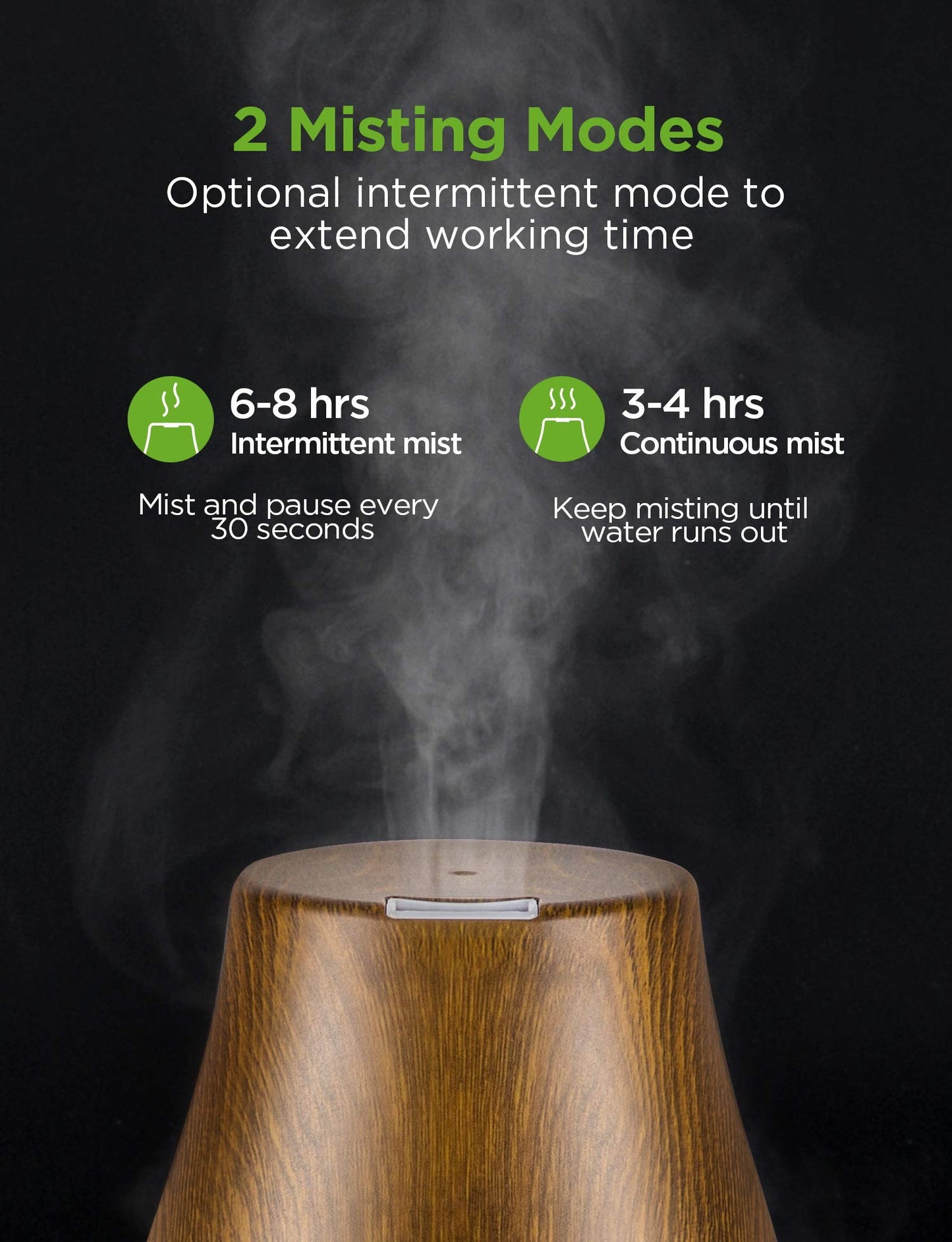 InnoGear Essential Oil Diffuser, Premium 5-in-1 Diffusers for Home Scent Aromatherapy Diffuser Air Desk Humidifier for Bedroom Large Room Office 7 Color LED 2 Mist Mode Waterless Auto Off, Bronze