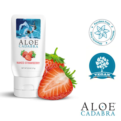 Aloe Cadabra Natural Water Based Personal Lubricant and Vaginal Moisturizer, Organic Aloe Lube for Men, Women and Couples, Non-Staining, pH Balanced (Unscented 2.5 Ounces, 1 Pack)