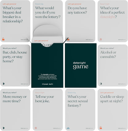 DATE NIGHT Card Games - Engaging Card Game for Adult Couples and Friends | Fun Icebreakers and Meaningful Conversations for Special Occasions