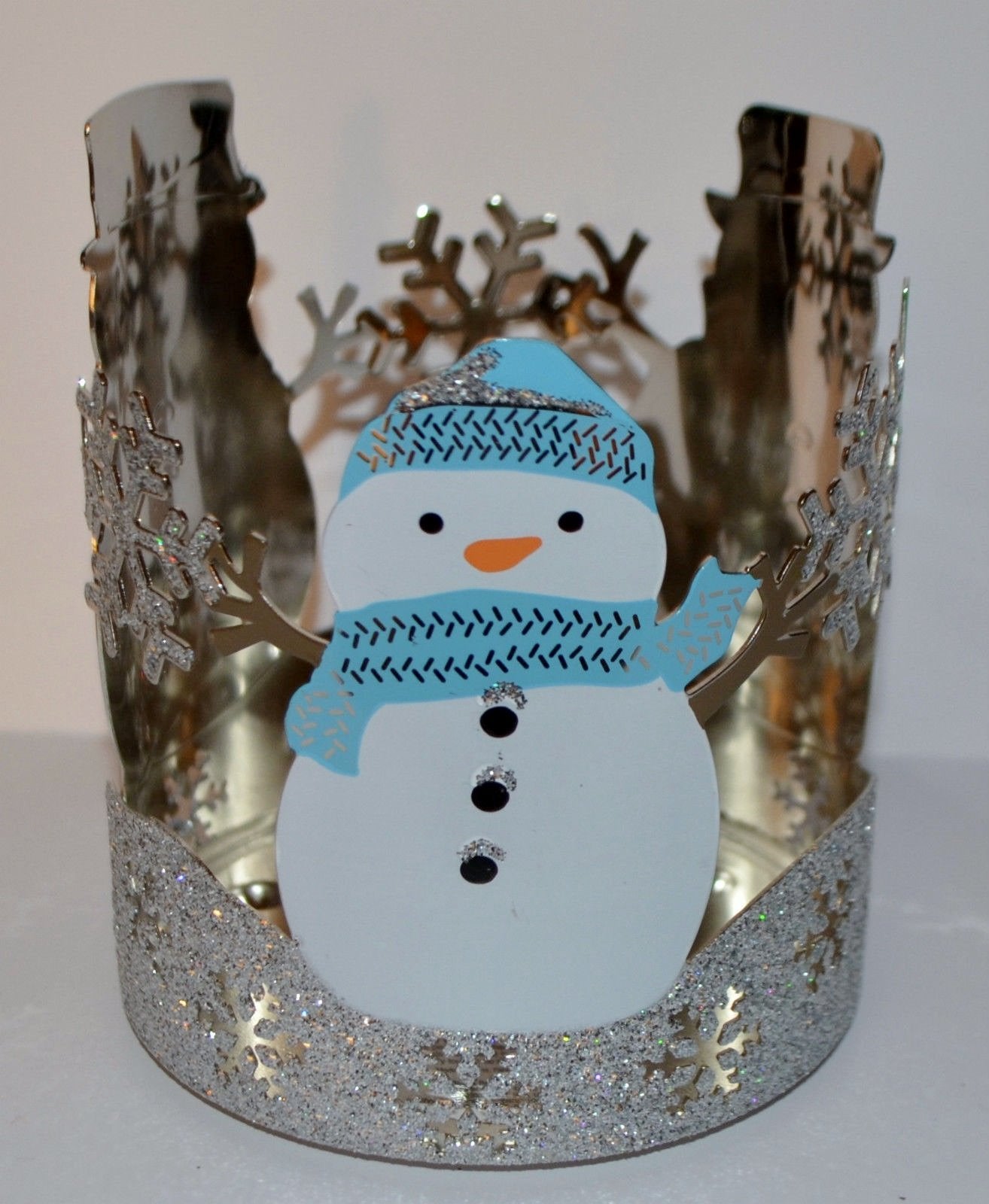 Bath & Body Works 3 Wick Candle Holder Sleeve Peppermint Lane