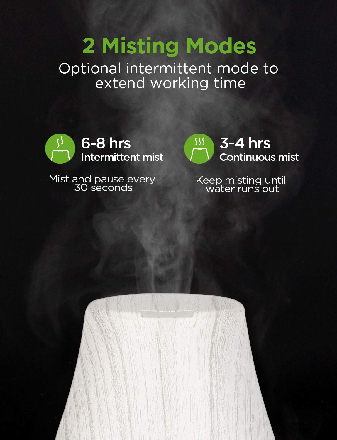 InnoGear Essential Oil Diffuser, Premium 5-in-1 Diffusers for Home Scent Aromatherapy Diffuser Air Desk Humidifier for Bedroom Large Room Office 7 Color LED 2 Mist Mode Waterless Auto Off, Bronze