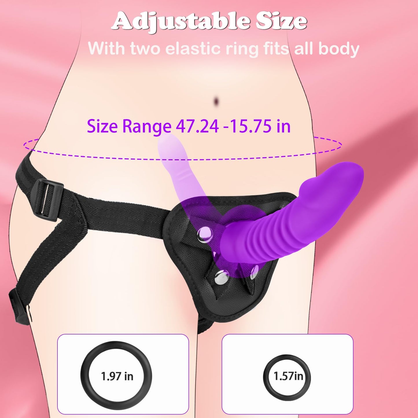 Strap On Dildo Womens Sex Toys - Double Ended Dildo Silicone Long Dildo Hands Free Masturbators Fantasy Dildo, Strap On Harness Big Dildo Anal Dildo Female Sex Toys Adult Toys for Women Lesbian