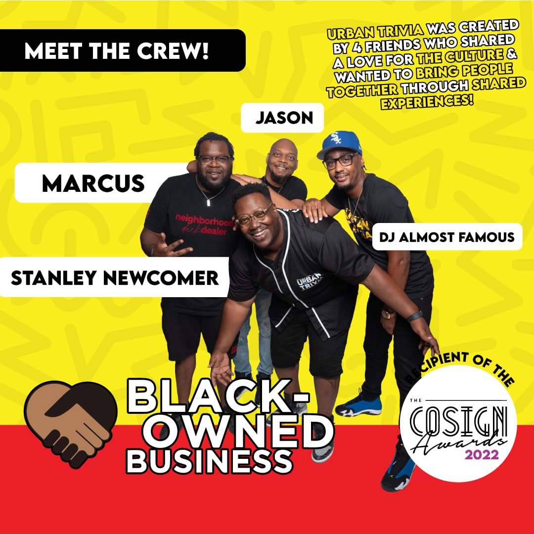 Urban Trivia Game 2nd Edition - Black Card Game for The Culture! Fun Trivia on Black TV, Movies, Music, Sports, & Growing Up Black! Great Trivia for Adult Game Nights and Family Gatherings