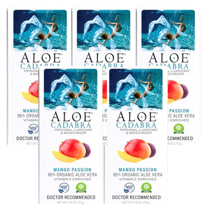 Aloe Cadabra Natural Water Based Personal Lubricant and Vaginal Moisturizer, Organic Aloe Lube for Men, Women and Couples, Non-Staining, pH Balanced (Unscented 2.5 Ounces, 1 Pack)