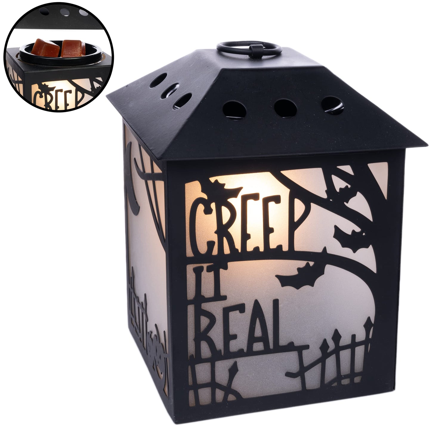 Scentsationals Halloween Collection - Scented Wax Warmer - Spooky Season Wax Cube Melter & Burner - Electric Autumn Fragrance Home Air Freshener Gift (Apothecary)